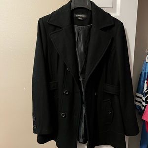 Like new wool black ladies coat